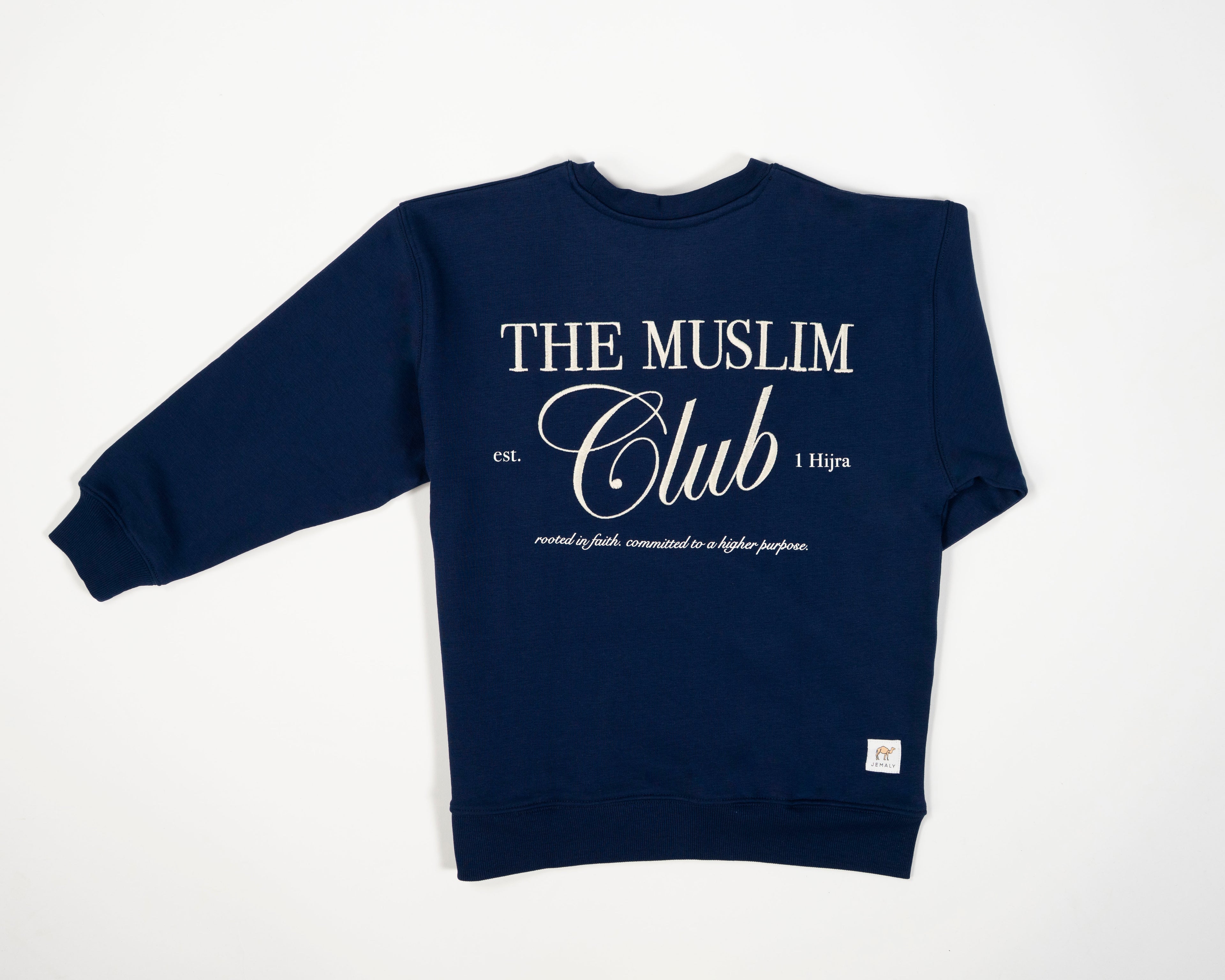 Muslim Club Embroidered Crew Neck Sweatshirt