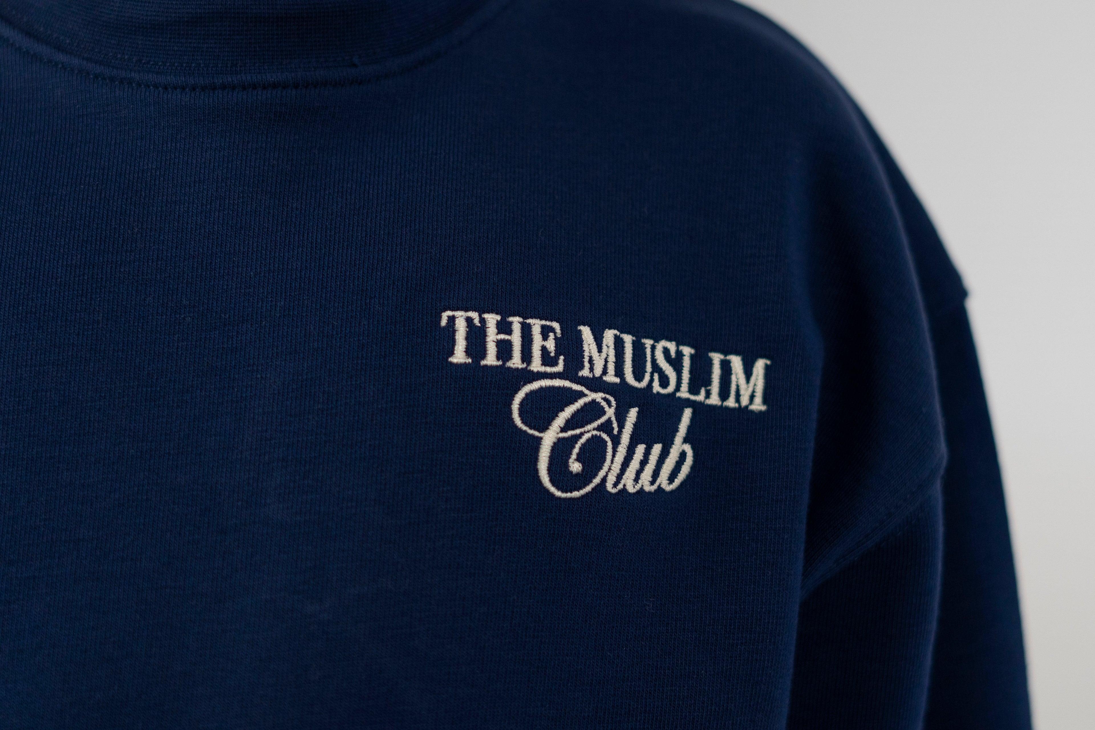 Muslim Club Embroidered Crew Neck Sweatshirt