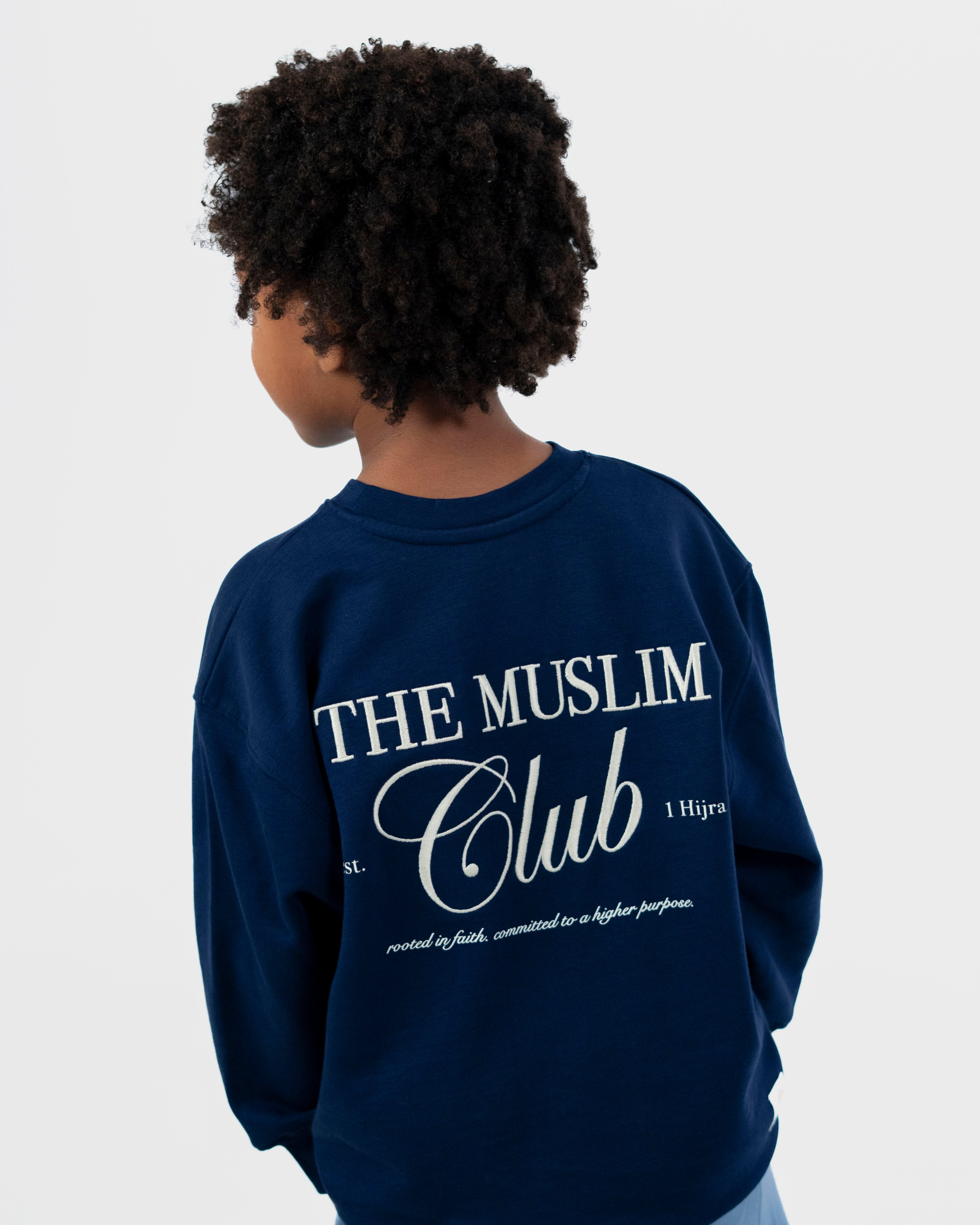 Muslim Club Embroidered Crew Neck Sweatshirt