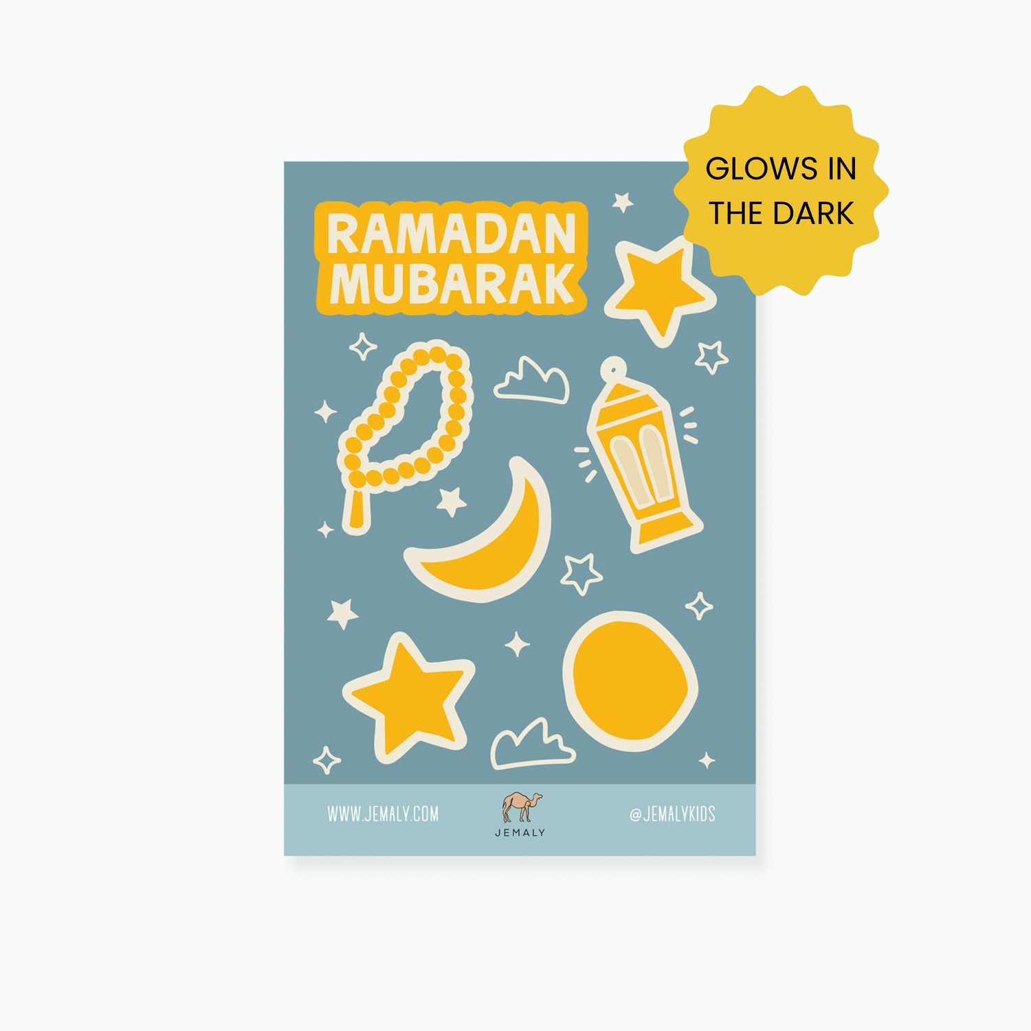 Glow in the Dark Lanterns Sticker Sheet