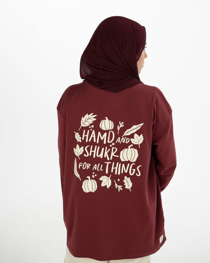 Grateful, Always Oversized Long Sleeve Shirt