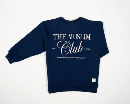 Muslim Club Embroidered Crew Neck Sweatshirt