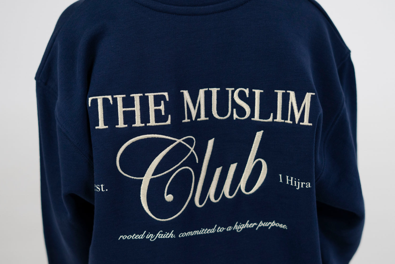 Muslim Club Embroidered Crew Neck Sweatshirt
