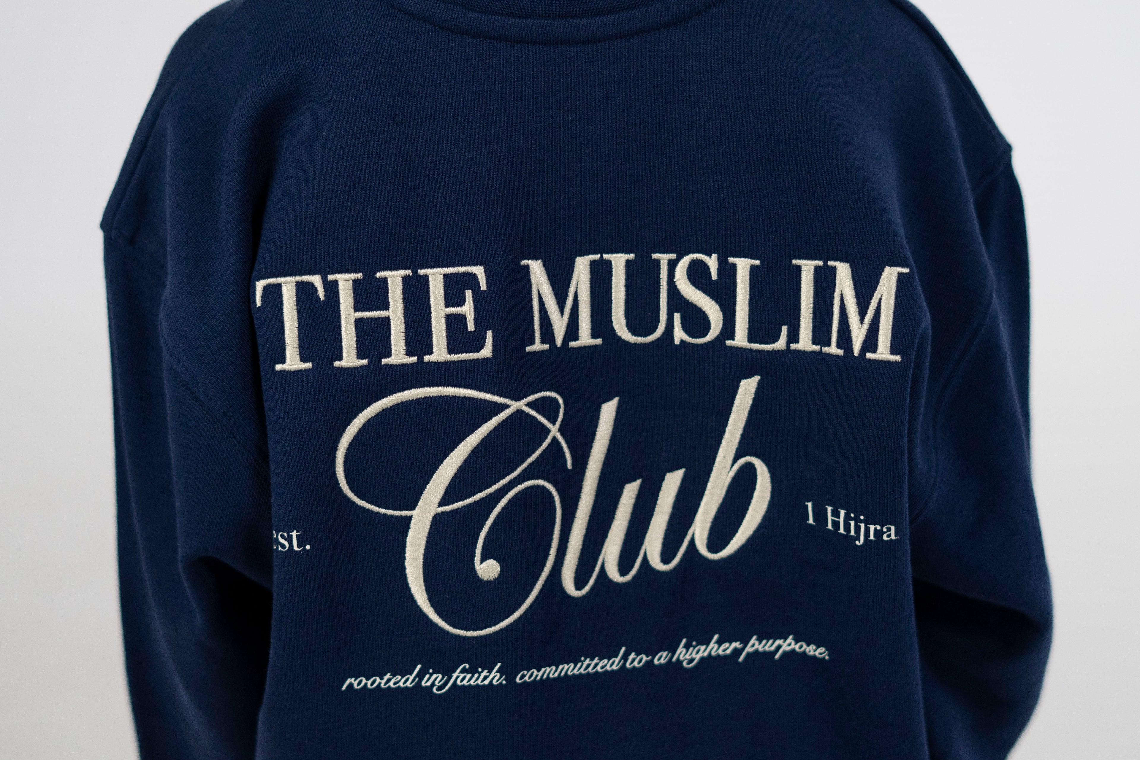Muslim Club Embroidered Crew Neck Sweatshirt