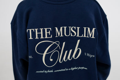 Muslim Club Embroidered Crew Neck Sweatshirt