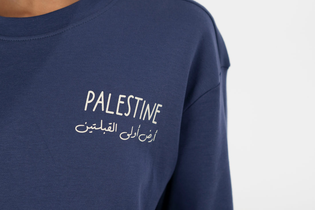 Palestine Oversized Long Sleeve Shirt