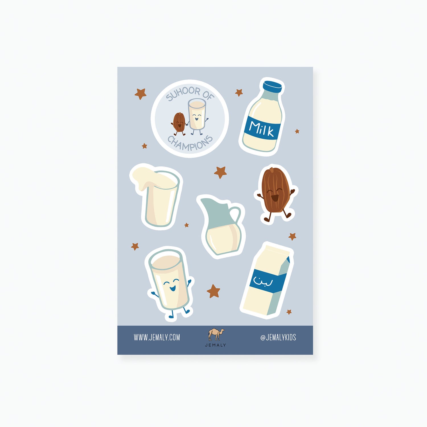 Milk and Dates Sticker Sheet