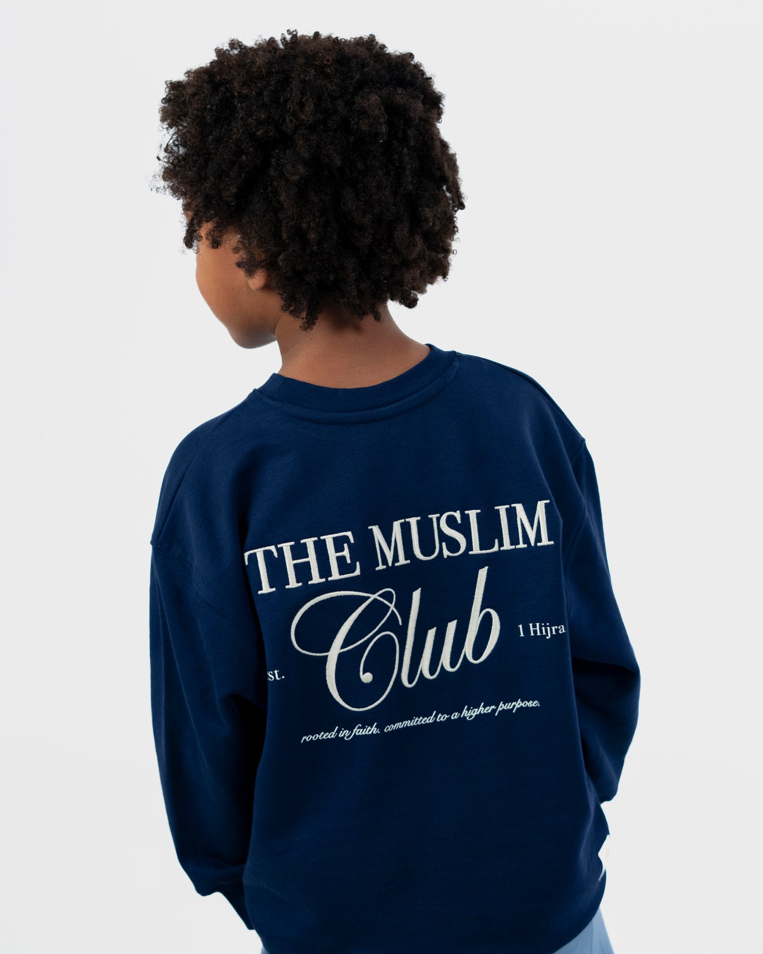 Muslim Club Embroidered Crew Neck Sweatshirt